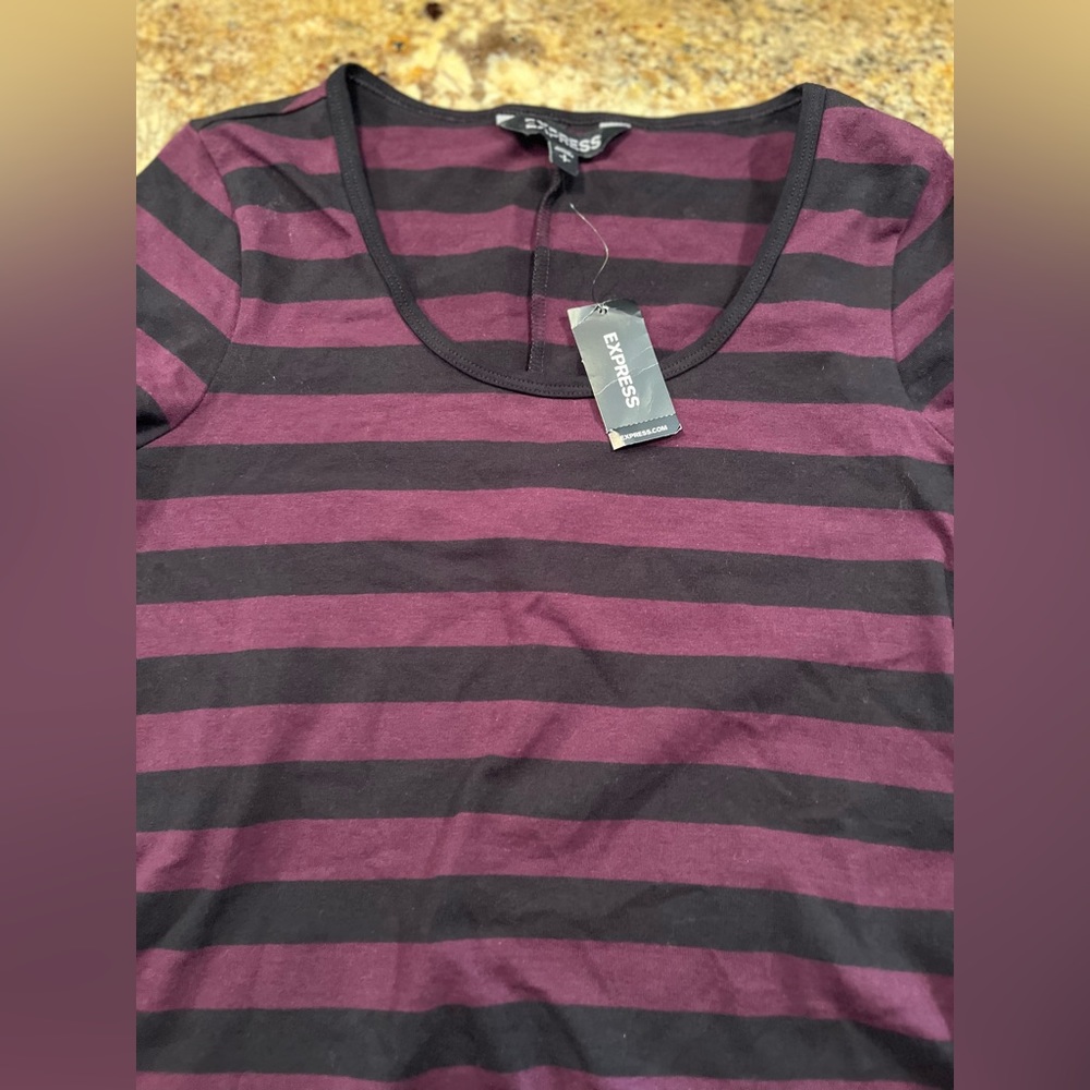 NWT Express Striped Mini Dress - Picture 5 of 8
